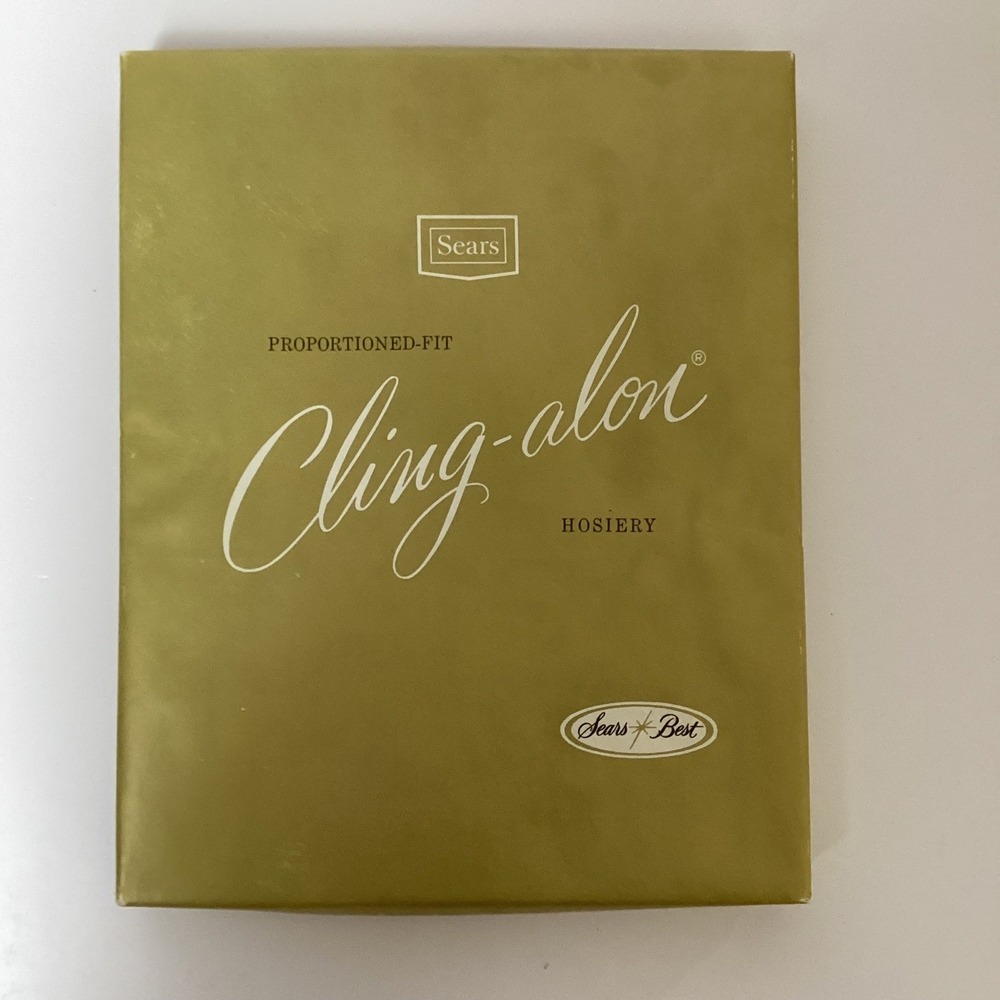 Sears Cling-alon Hosiery Proportioned Fit All Stretch Nylon Stockingey Shapely
